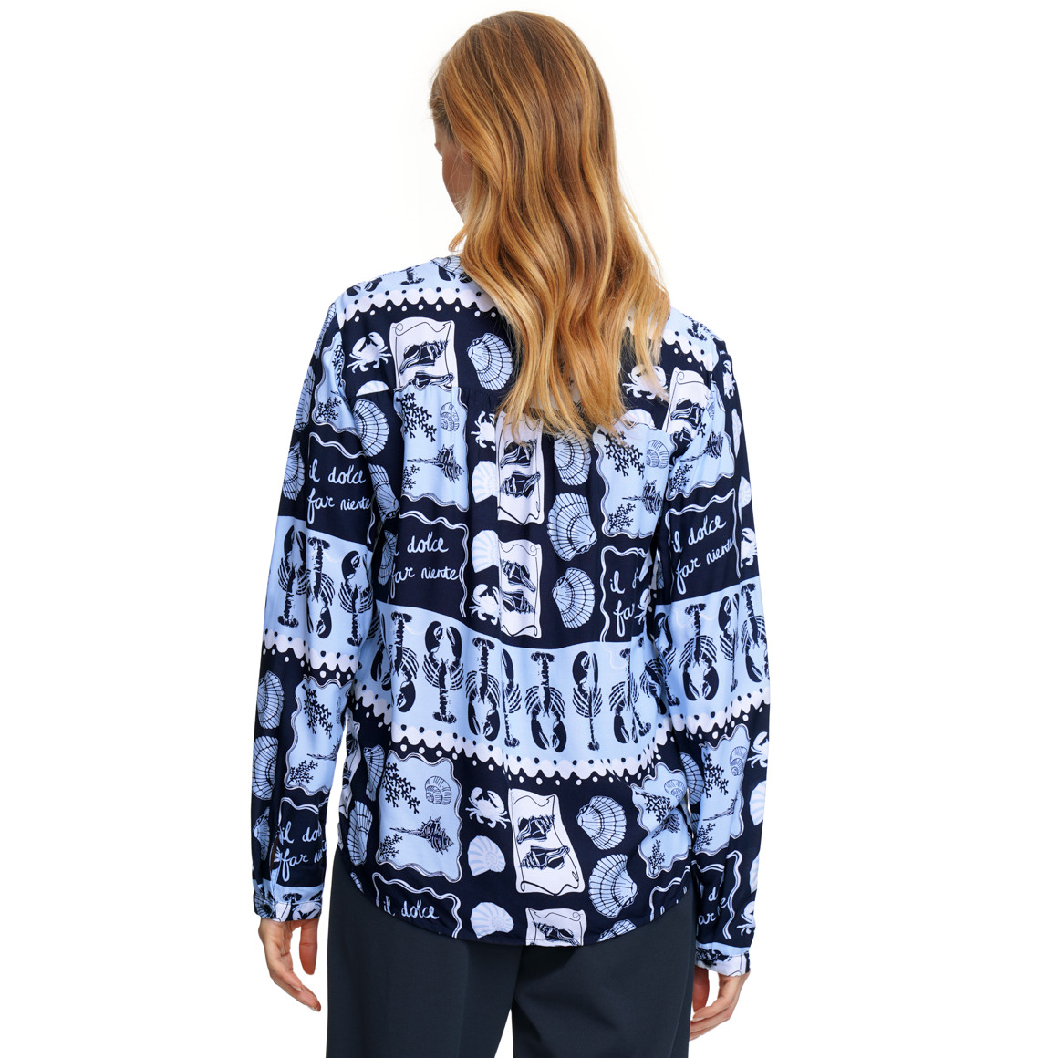 Damen Bluse mit Serafino-Ausschnitt