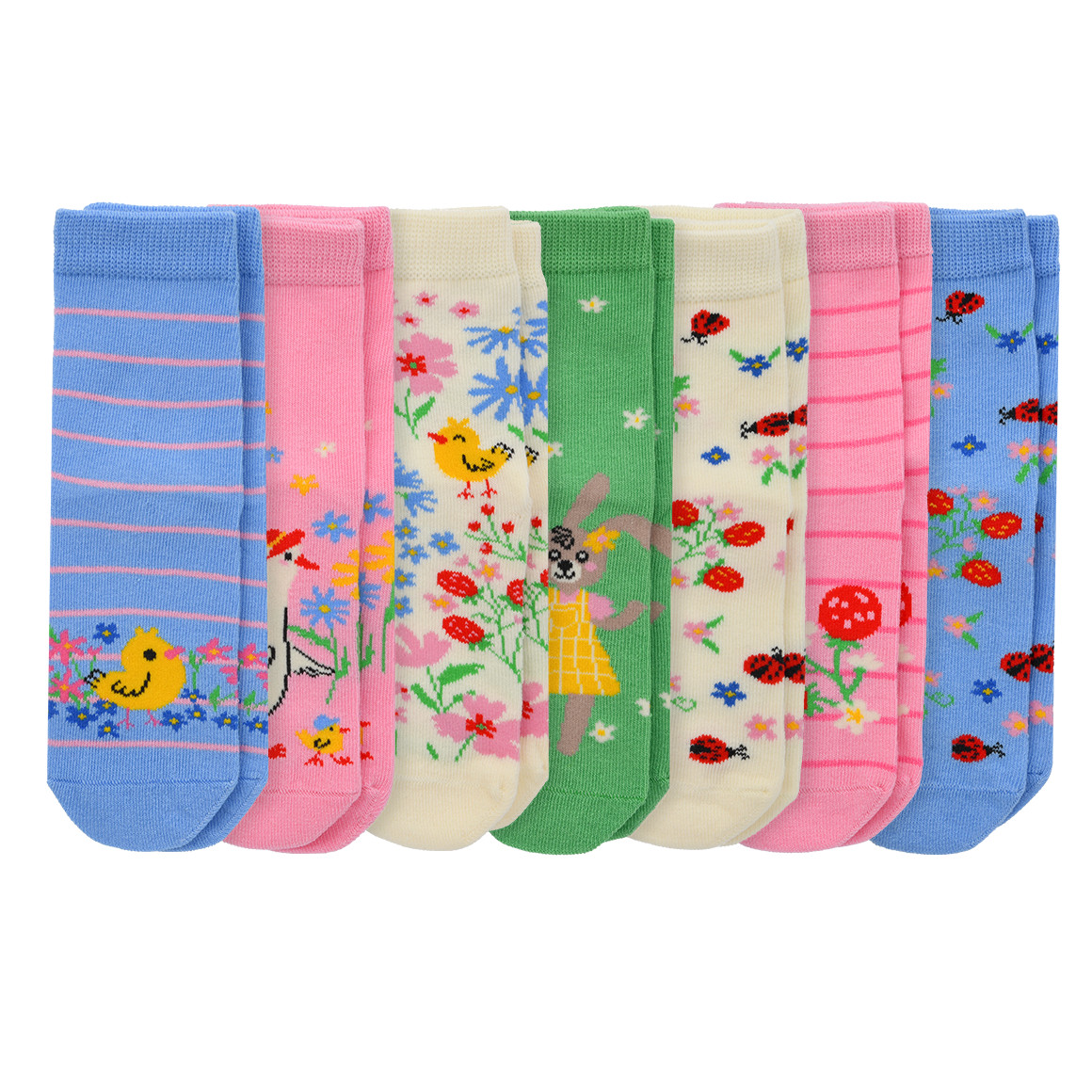 7 Paar Mädchen Socken im Set