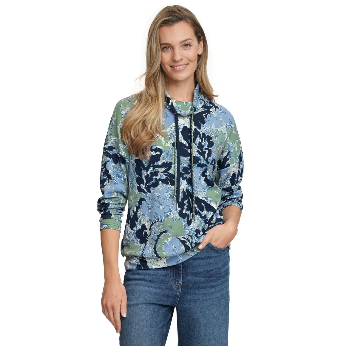 Damen Sweatshirt mit Stehkragen