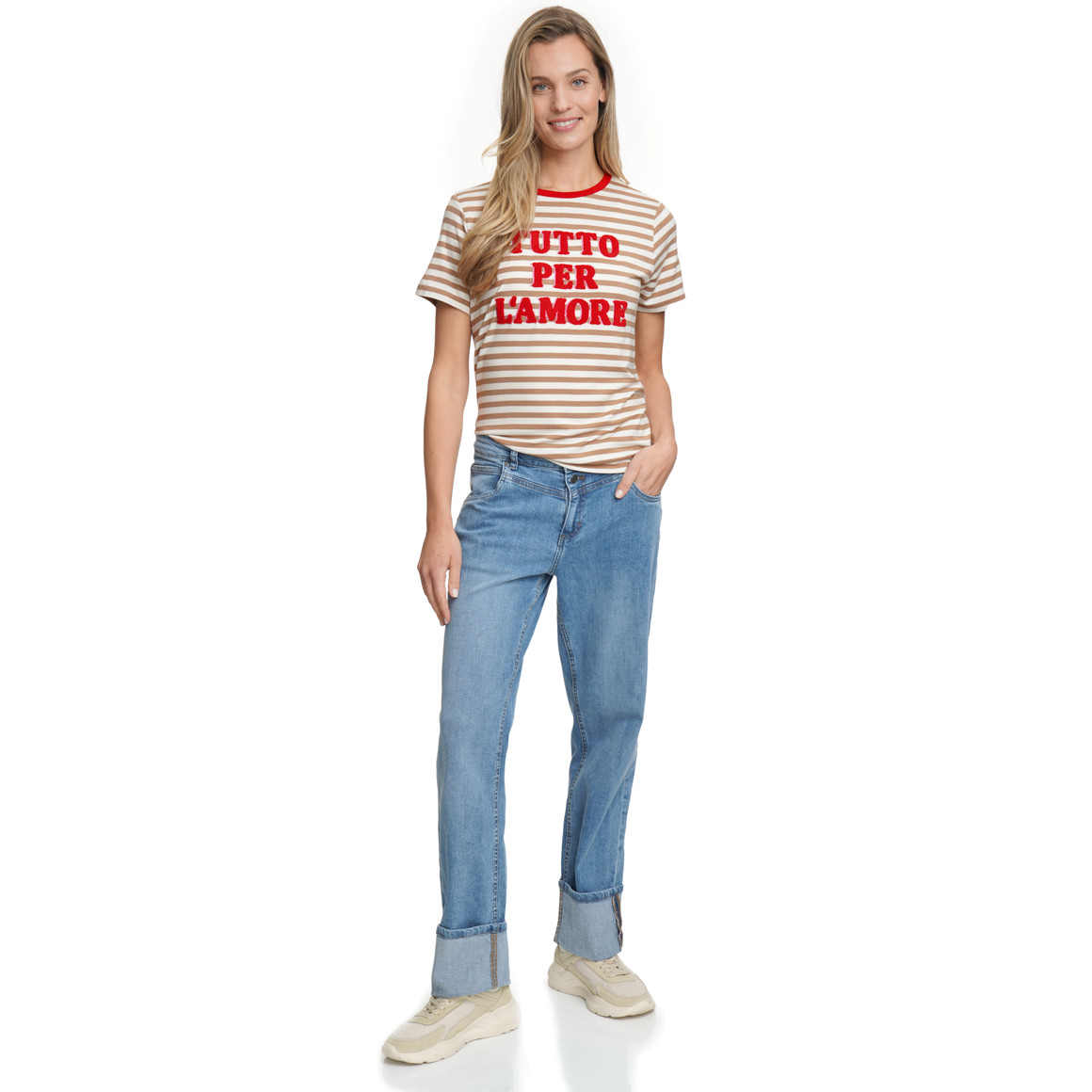 Damen T-Shirt mit Applikation