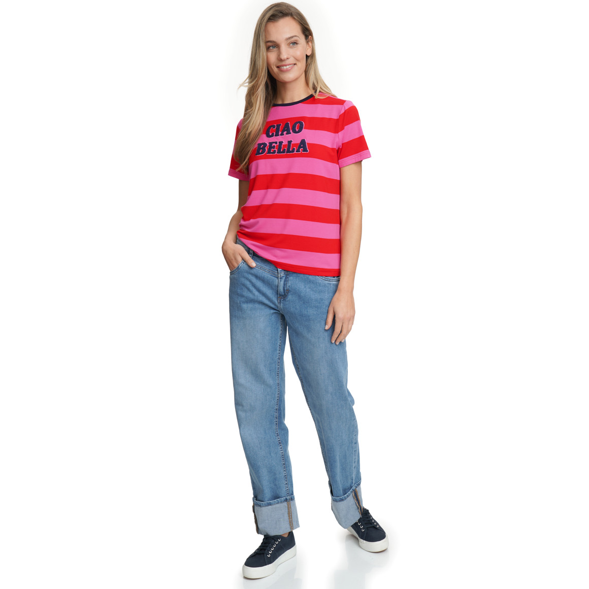 Damen T-Shirt mit Applikation