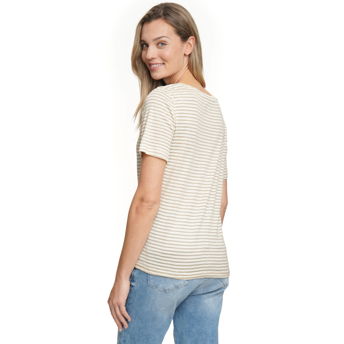 Damen T-Shirt mit Effektgarn