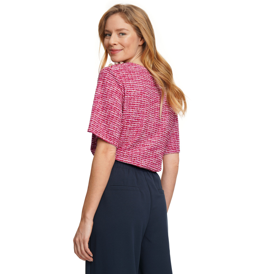 Damen Sweatshirt in Bouclé-Optik