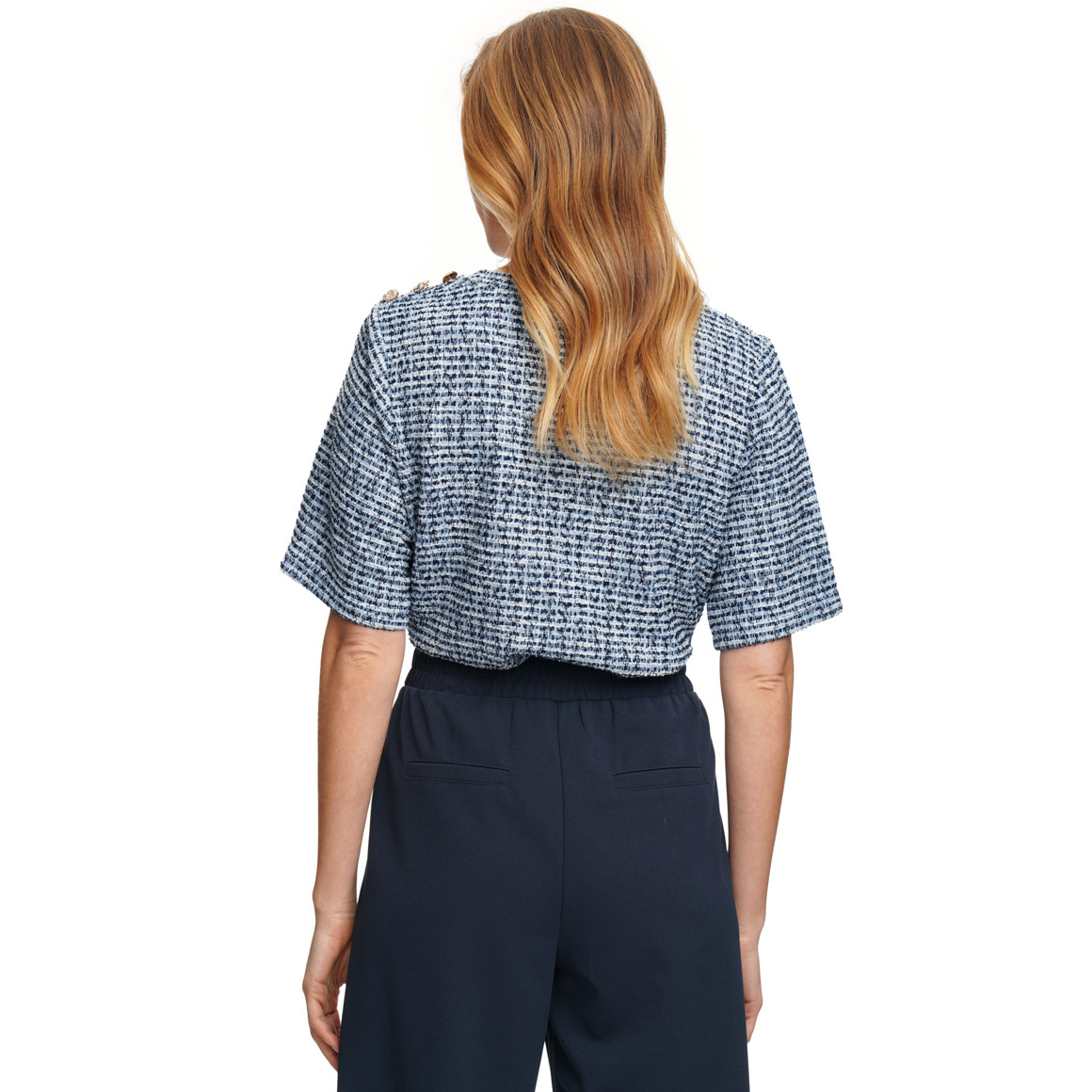 Damen Sweatshirt in Bouclé-Optik