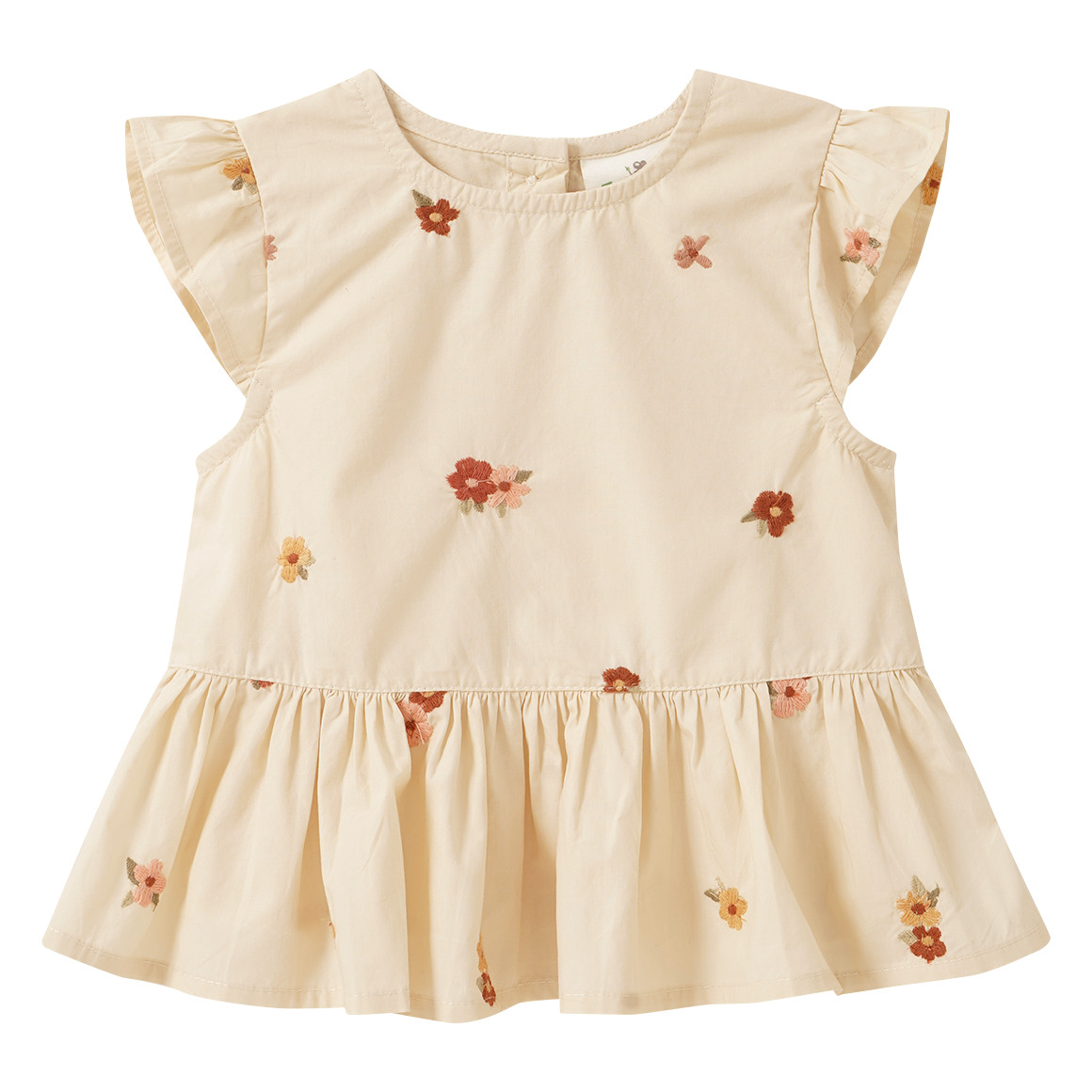 Baby Bluse mit Blumen-Stickerei