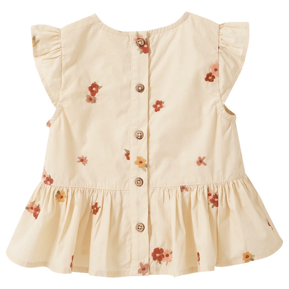 Baby Bluse mit Blumen-Stickerei