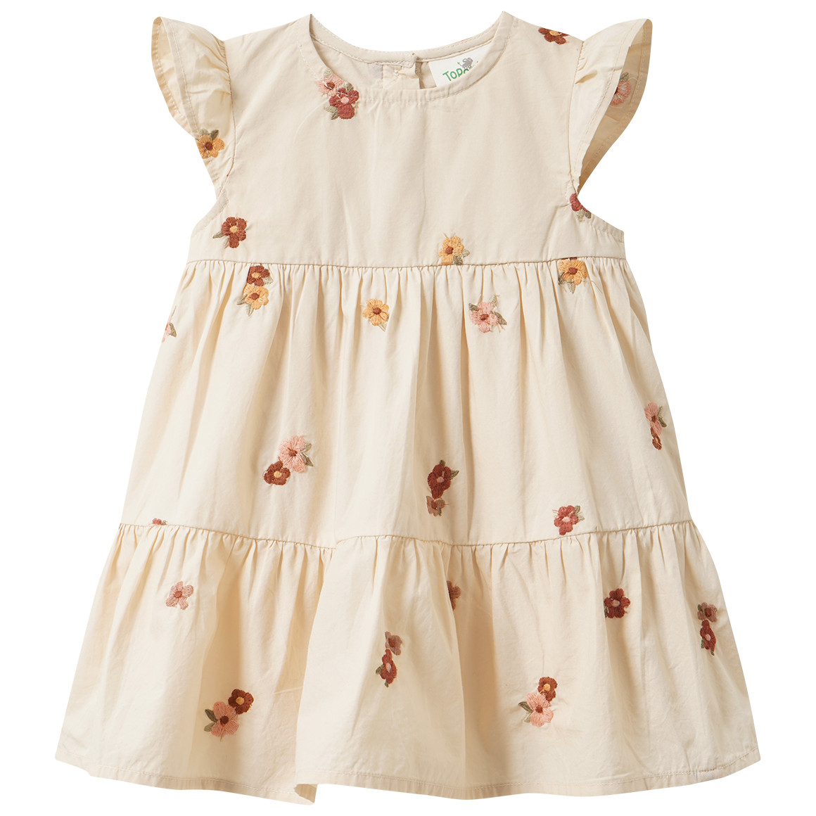 Babyjurk met bloemenstiksels
