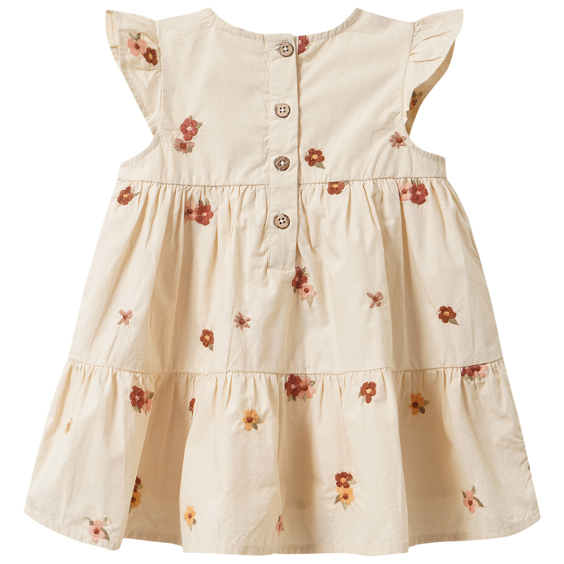 Babyjurk met bloemenstiksels