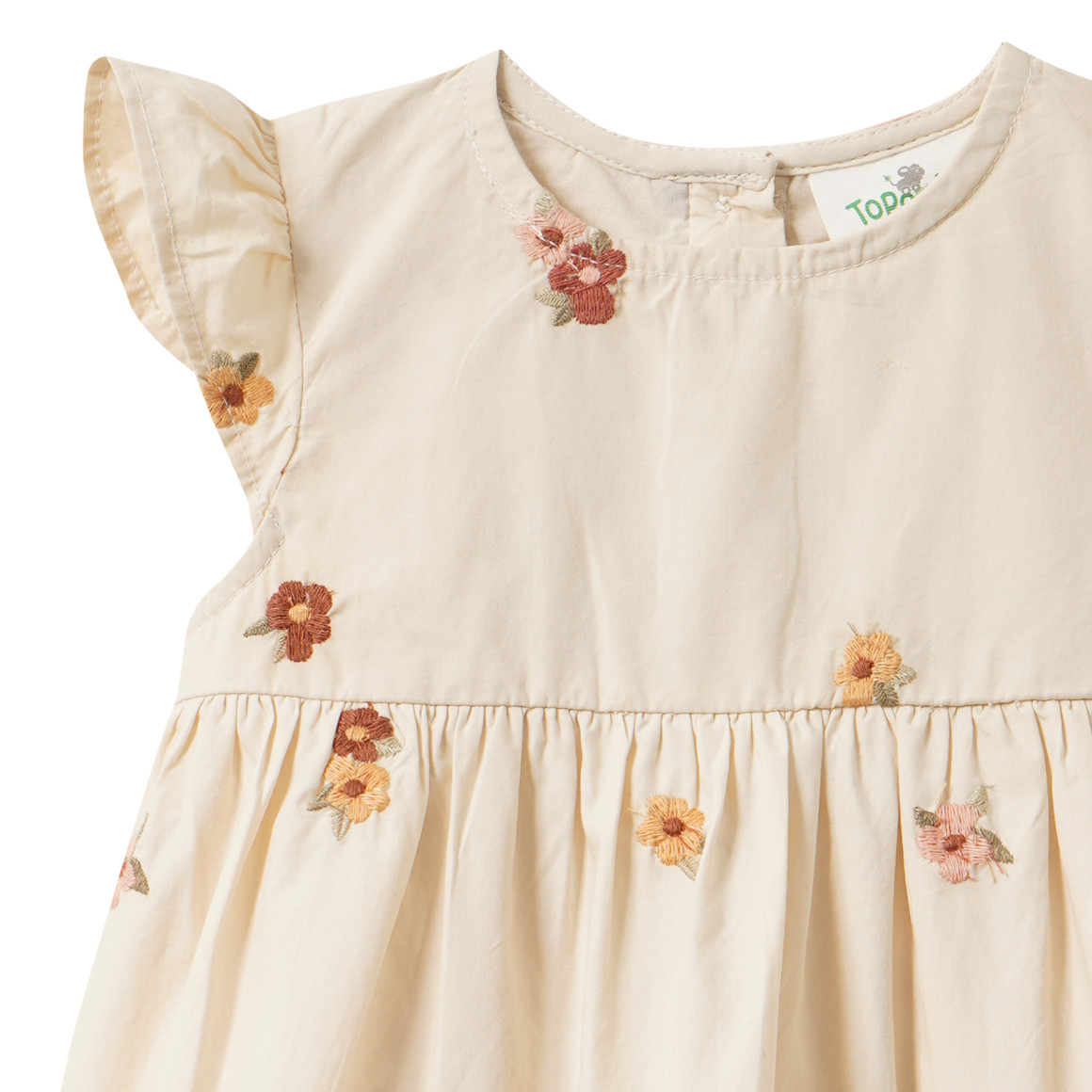 Babyjurk met bloemenstiksels