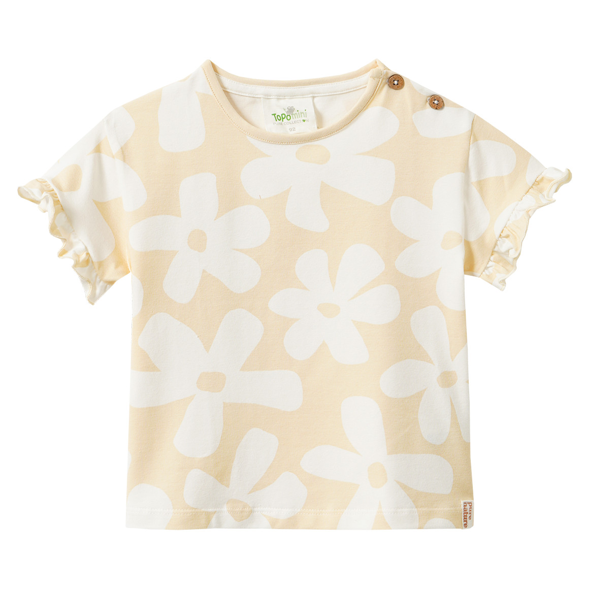 2 Baby T-Shirts mit Rüschenärmeln