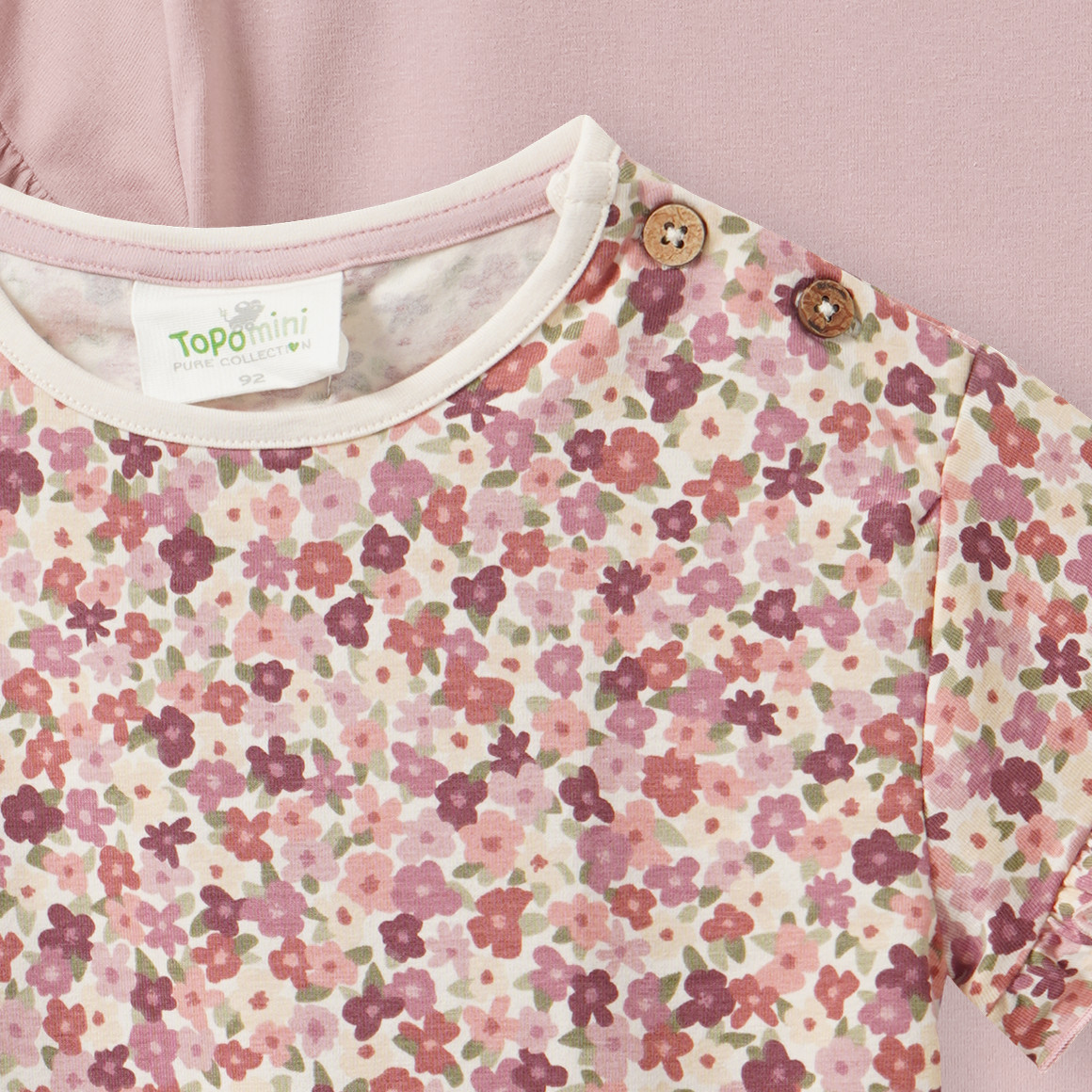 2 Baby T-Shirts mit Rüschenärmeln