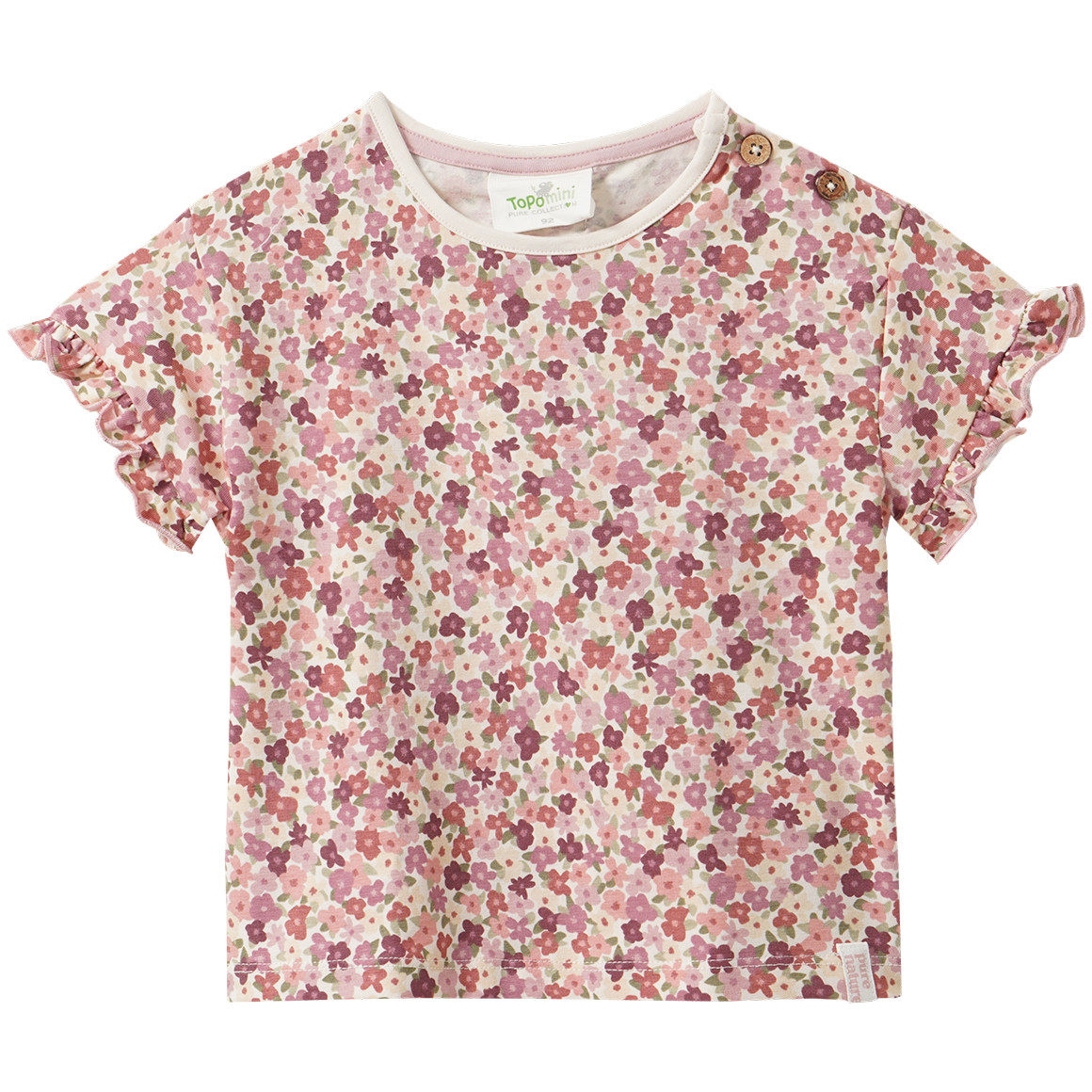 2 Baby T-Shirts mit Rüschenärmeln