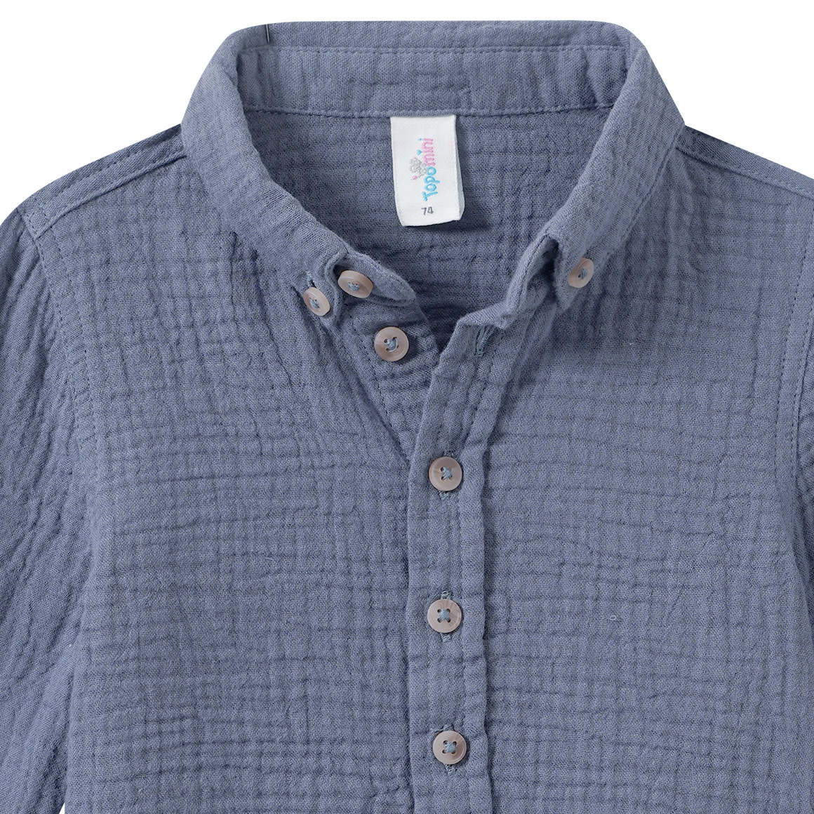 Baby Musselin-Hemd aus Bio-Baumwolle