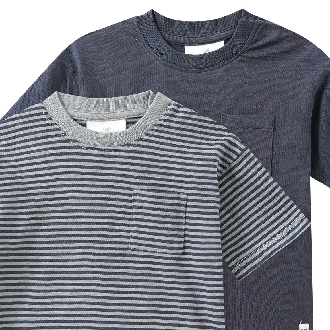 2 Baby T-Shirts mit Brusttasche