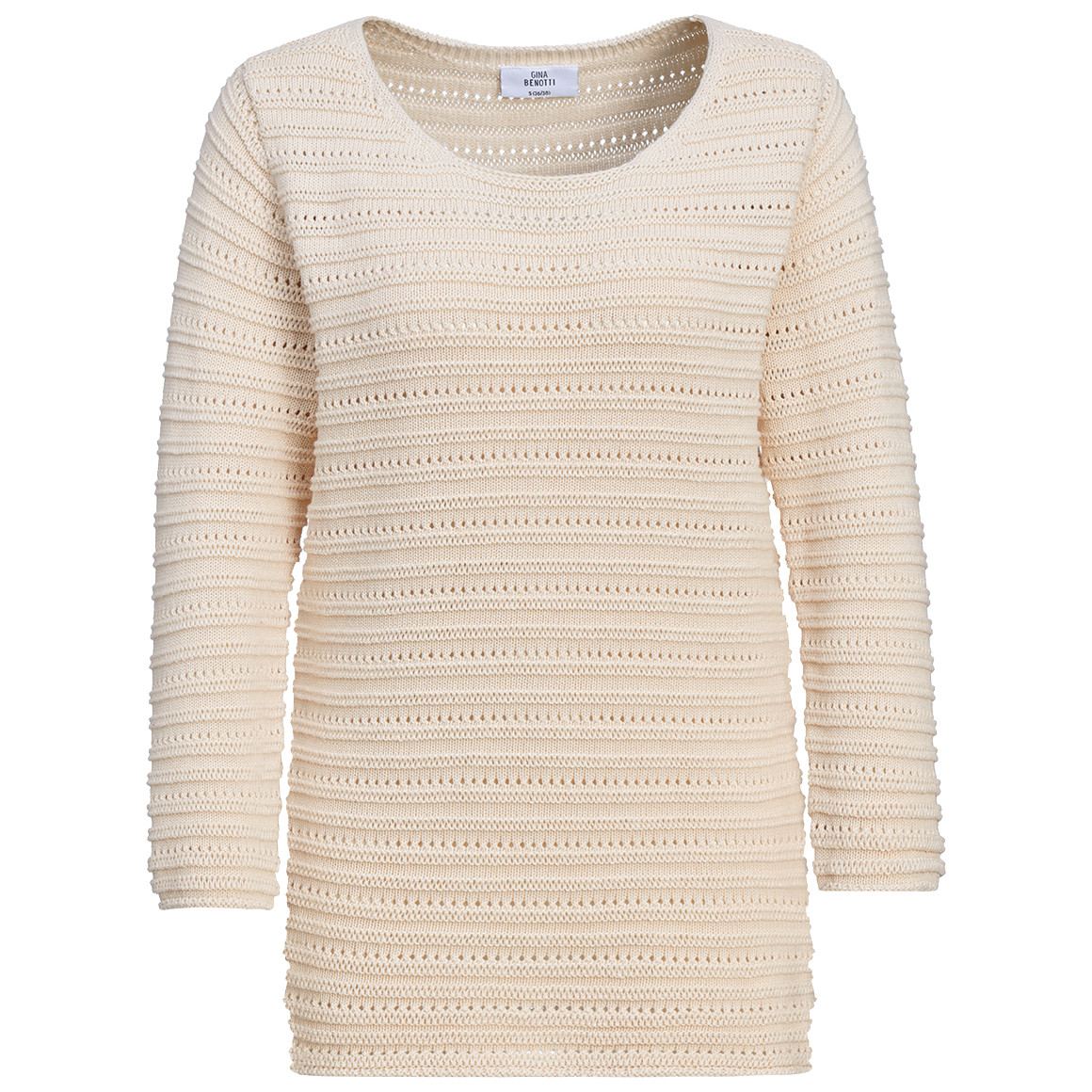 Damen Strickpullover mit Ajourmuster