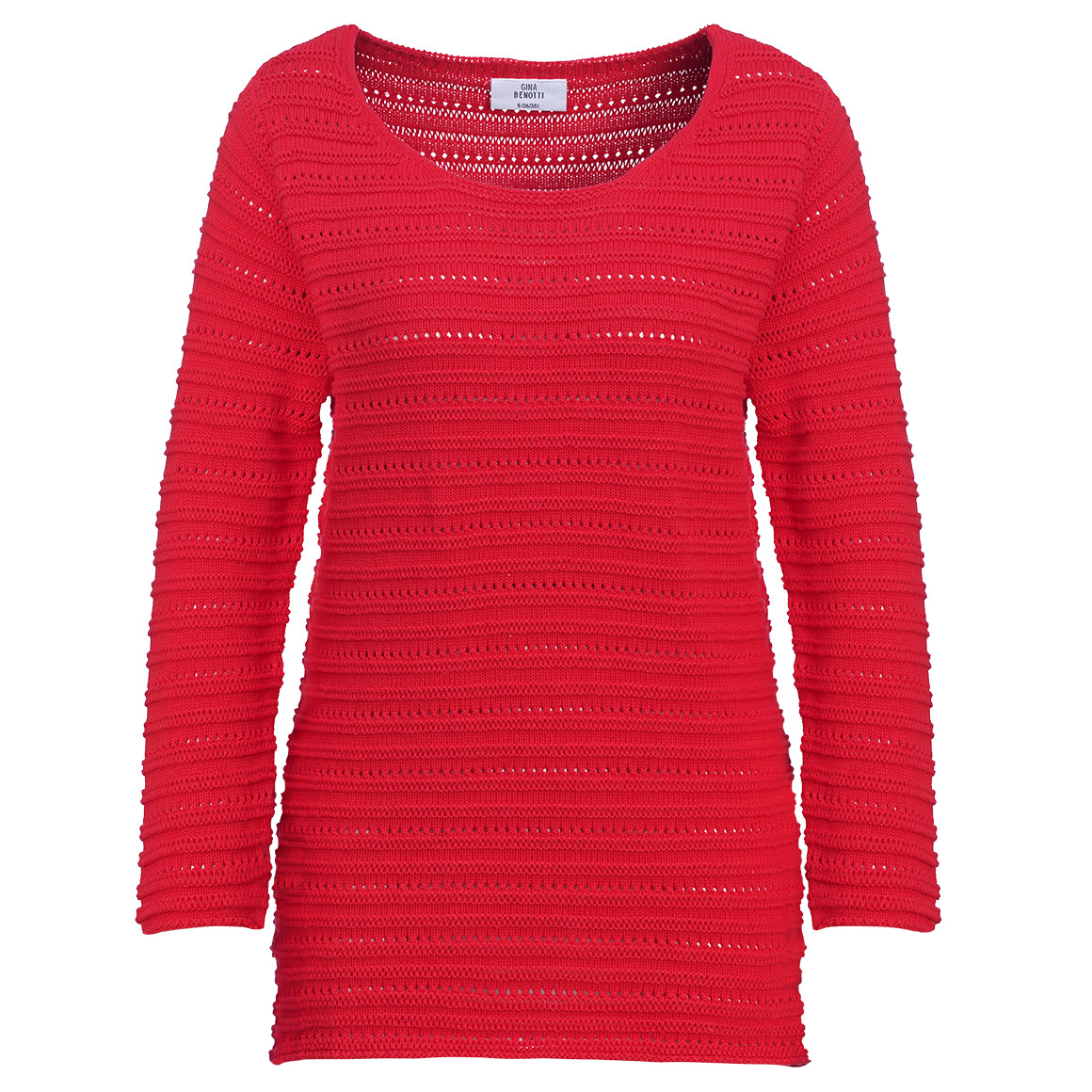 Damen Strickpullover mit Ajourmuster