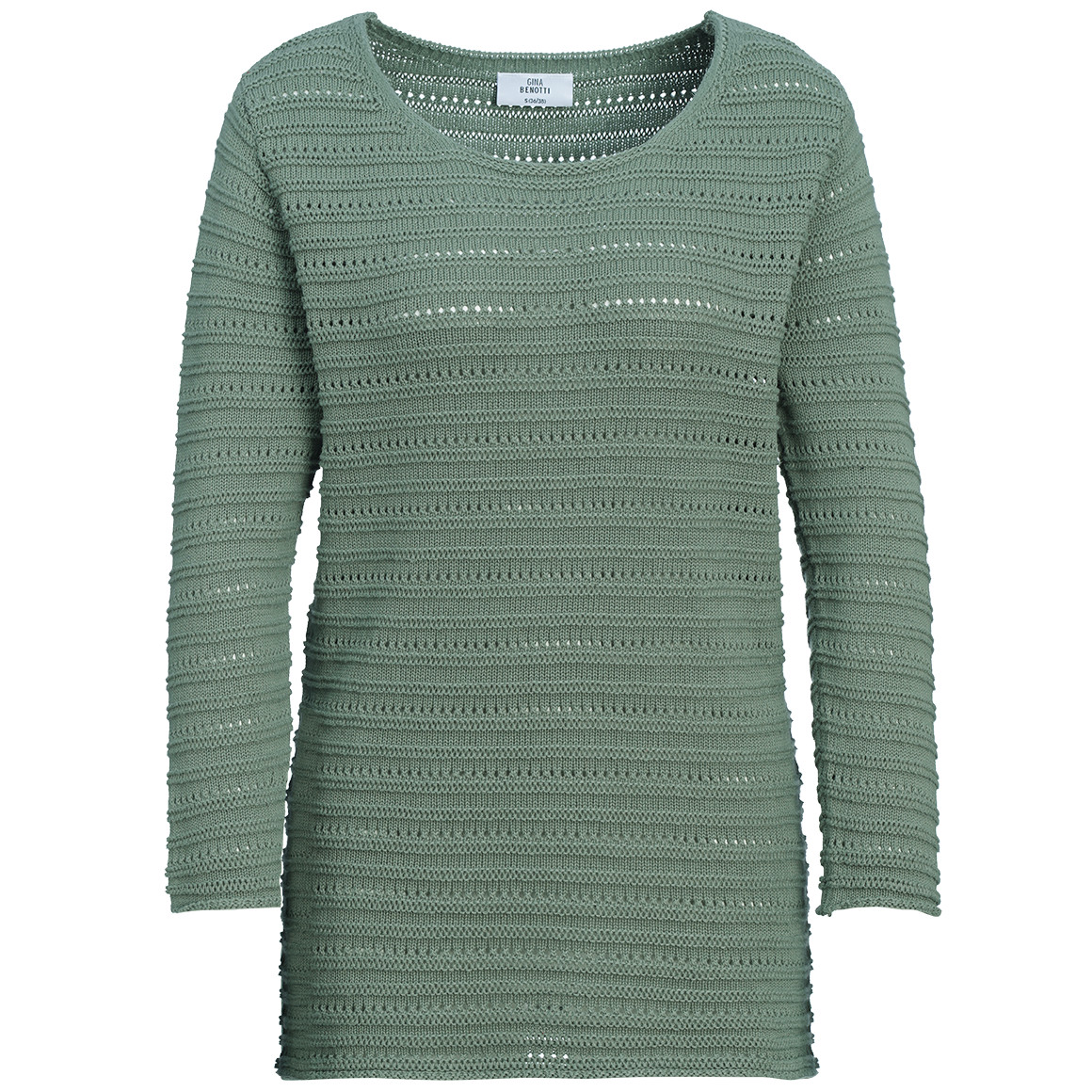 Damen Strickpullover mit Ajourmuster
