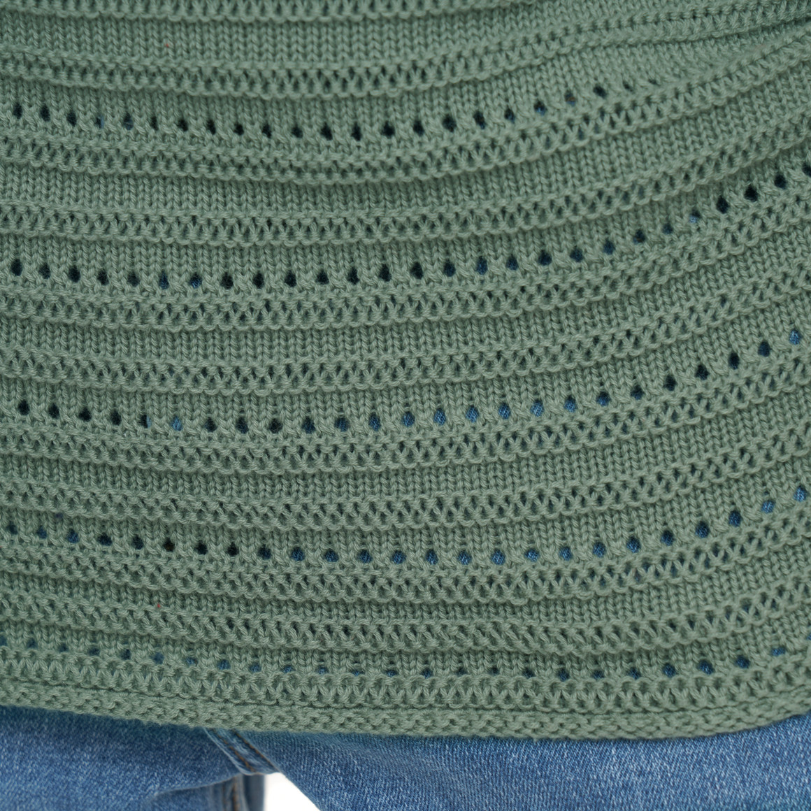 Damen Strickpullover mit Ajourmuster