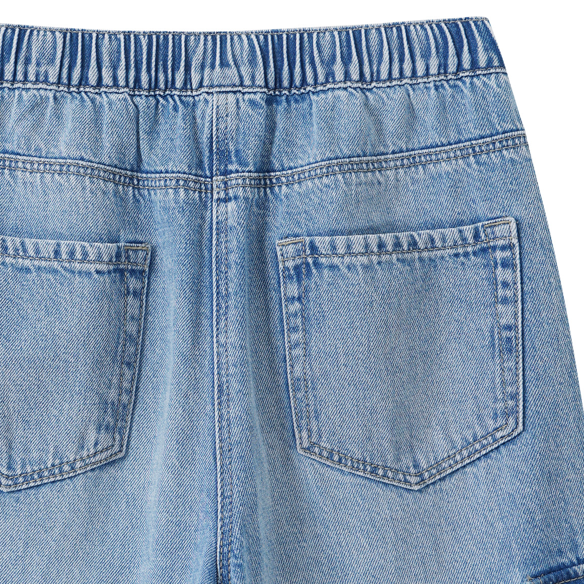 Mädchen Wide-Leg-Jeans mit Beintaschen