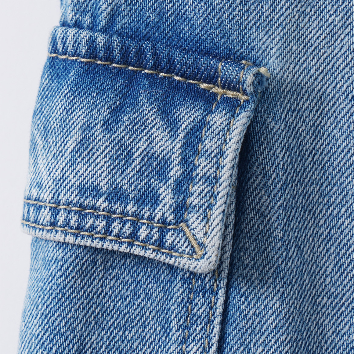 Mädchen Wide-Leg-Jeans mit Beintaschen