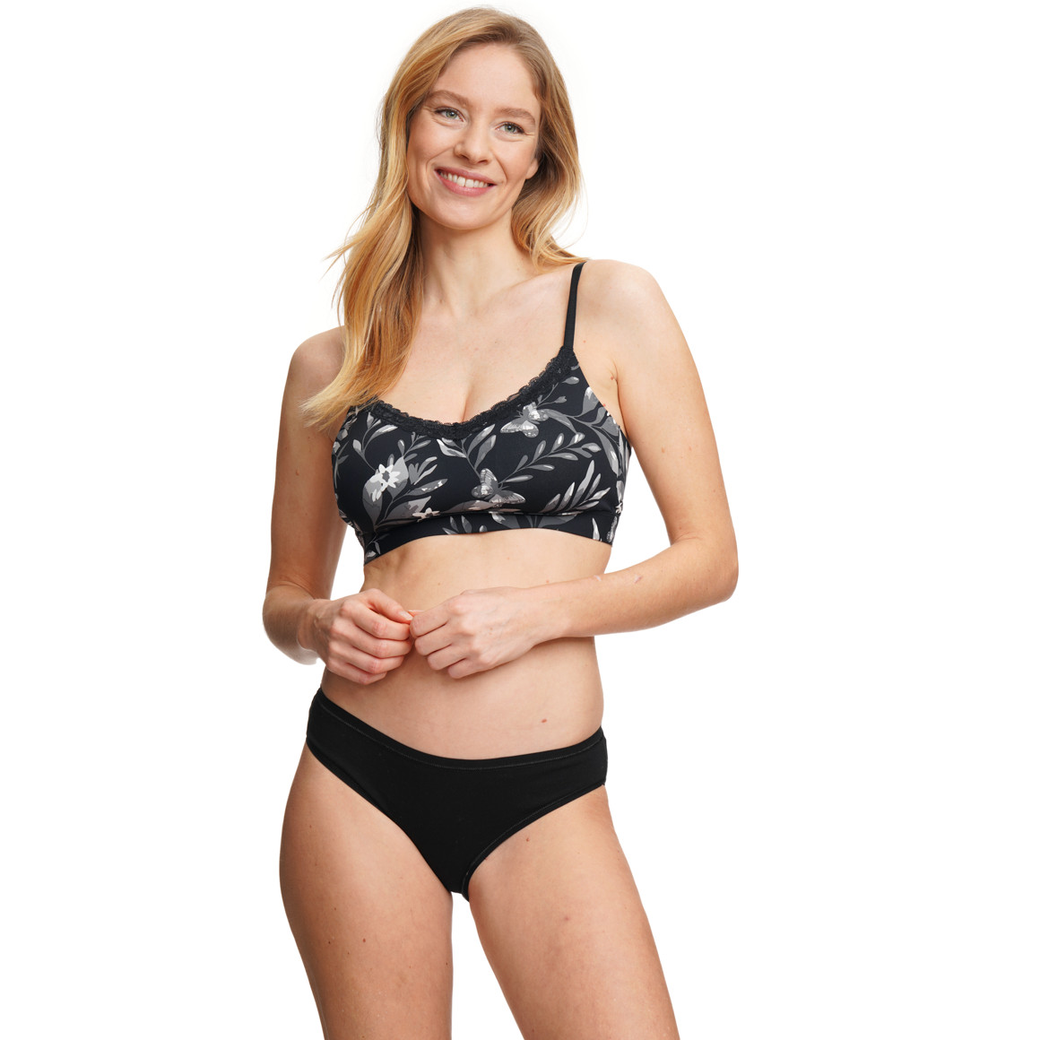 Damen Bustier mit floralem Print