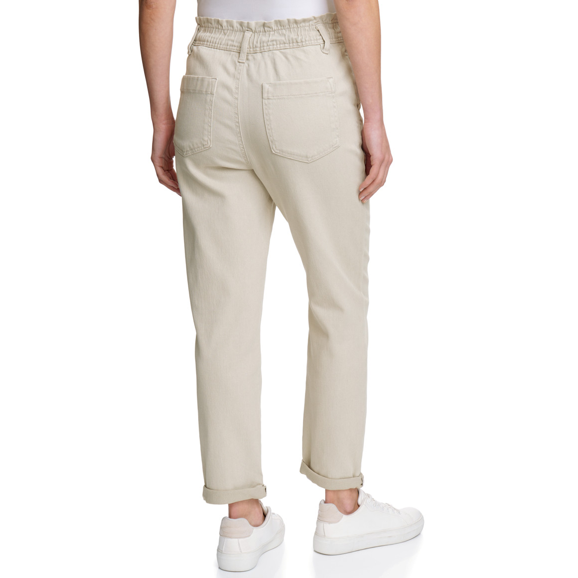 Damen Hose mit Paperbag-Bund