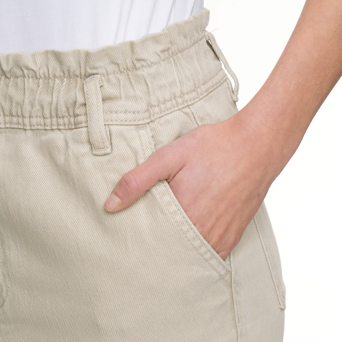 Damen Hose mit Paperbag-Bund