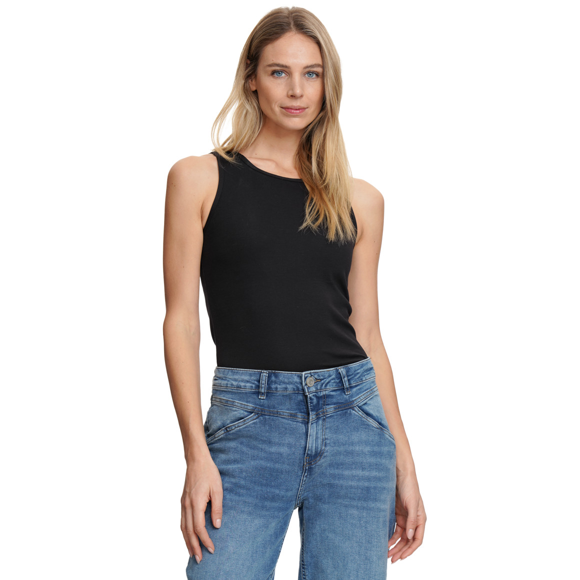 Damen Bustier-Top in Feinripp-Qualität