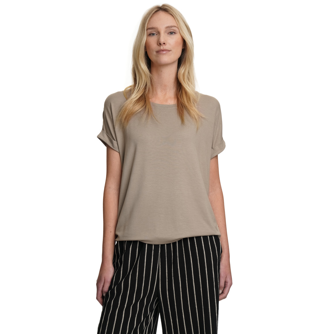 Damen T-Shirt mit fixierten Turn-ups