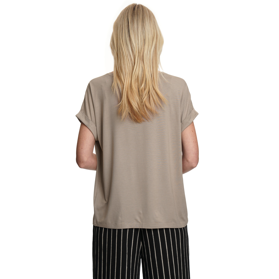 Damen T-Shirt mit fixierten Turn-ups
