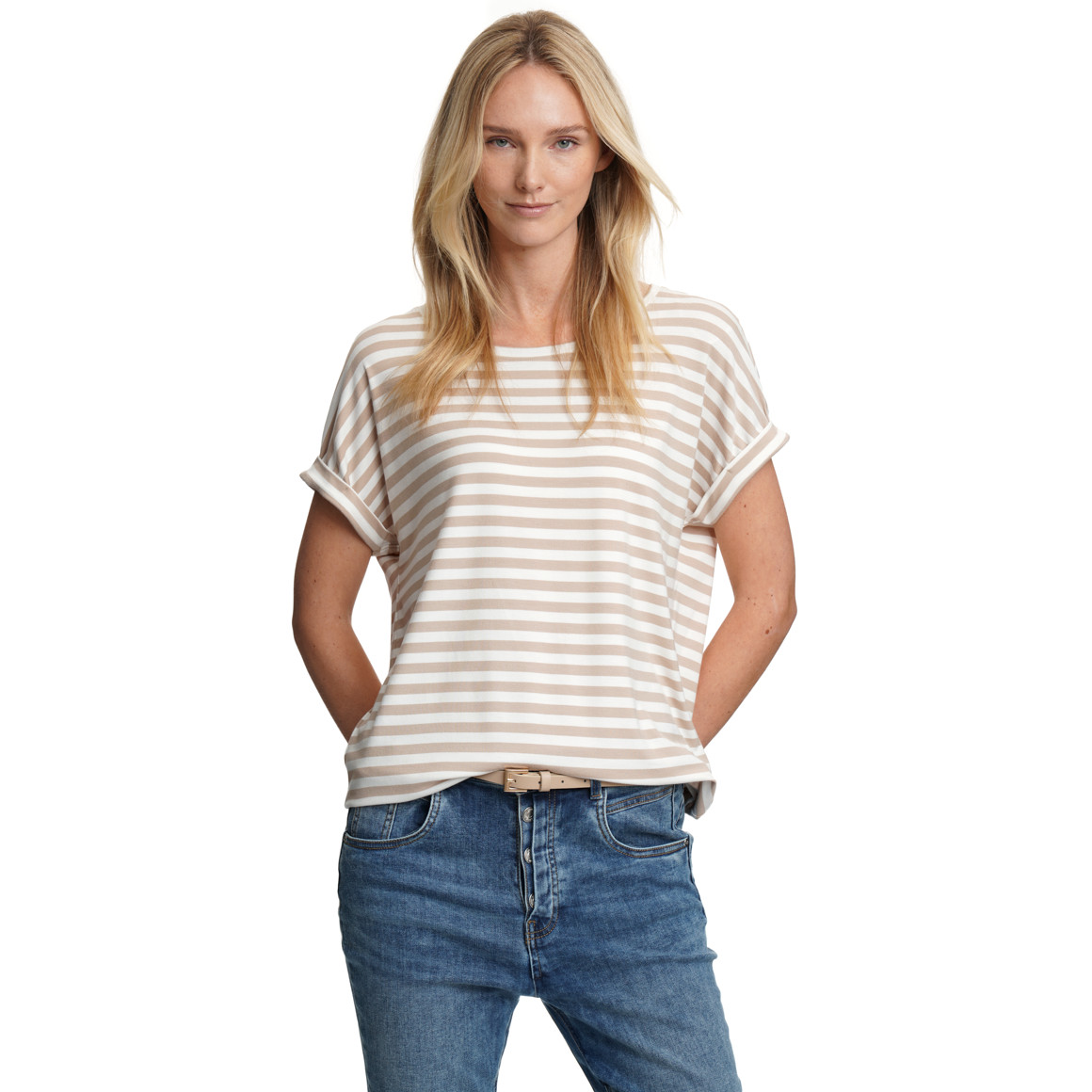 Damen T-Shirt mit fixierten Turn-ups