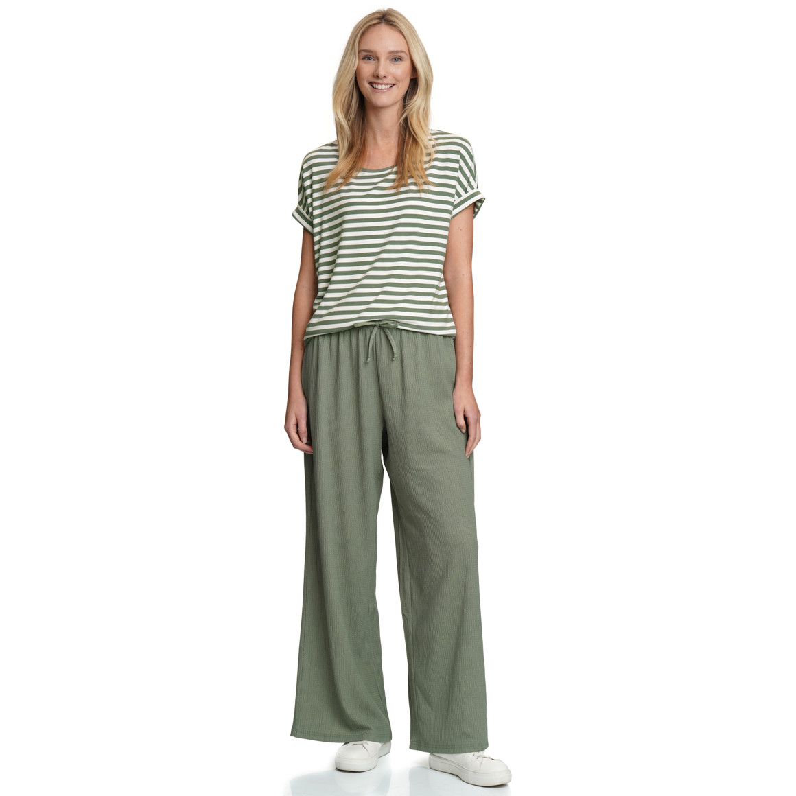 Damen T-Shirt mit fixierten Turn-ups