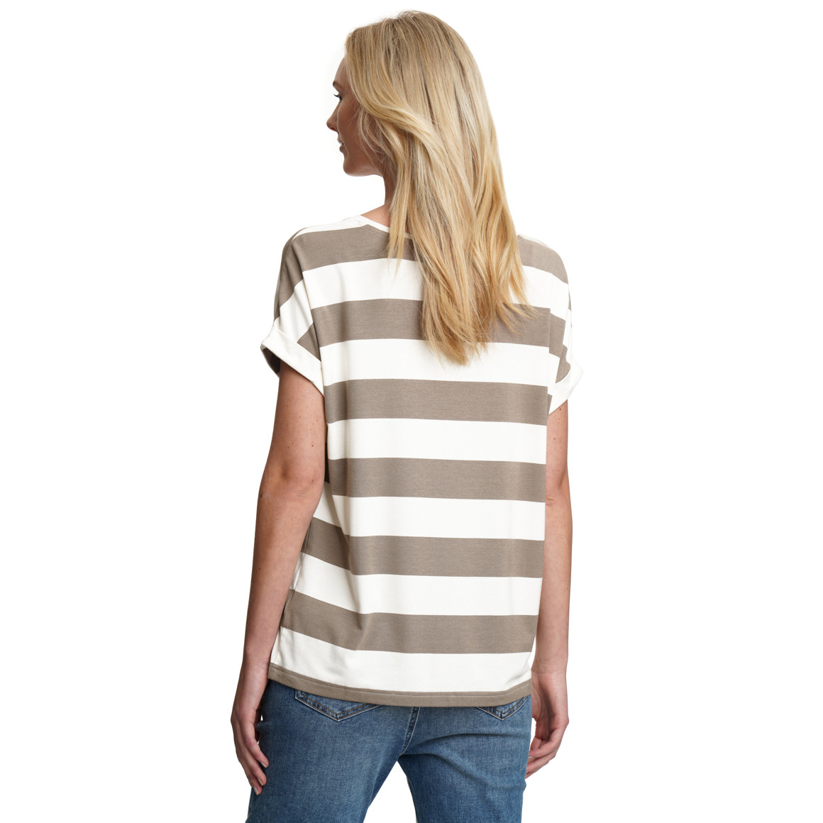 Damen T-Shirt mit fixierten Turn-ups