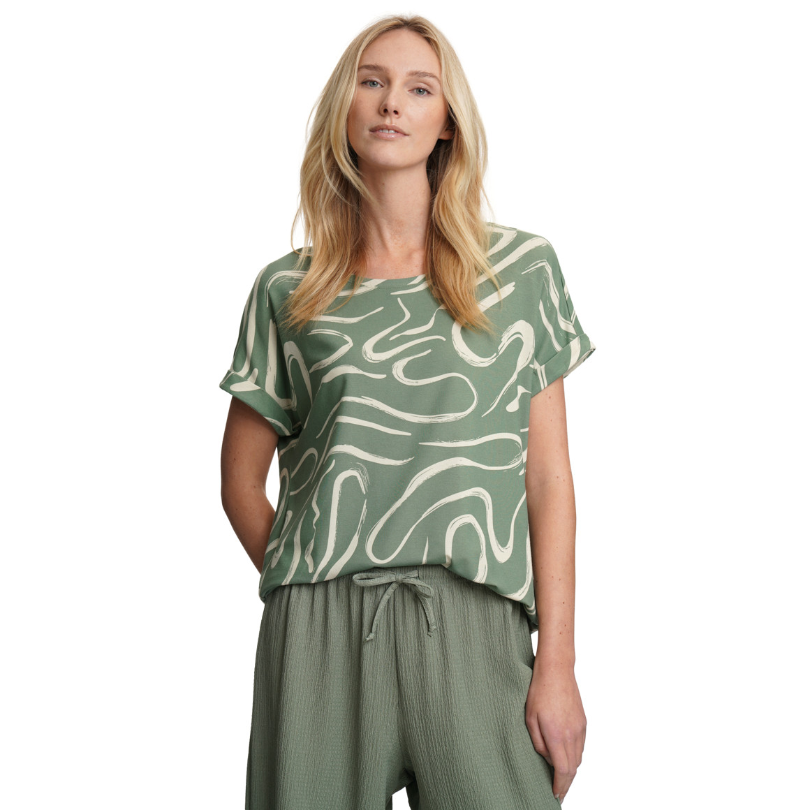 Dames T-shirt van viscose-mix