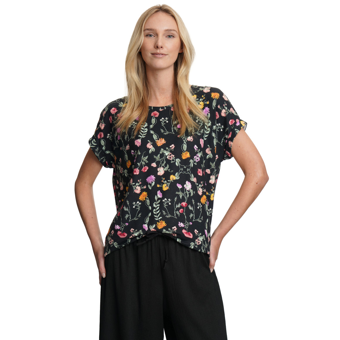 Damen T-Shirt mit überschnittenen Ärmeln