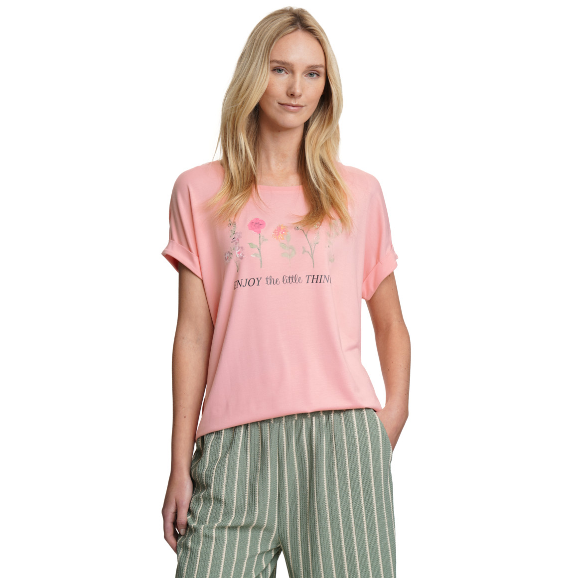 Damen T-Shirt mit überschnittenen Ärmeln