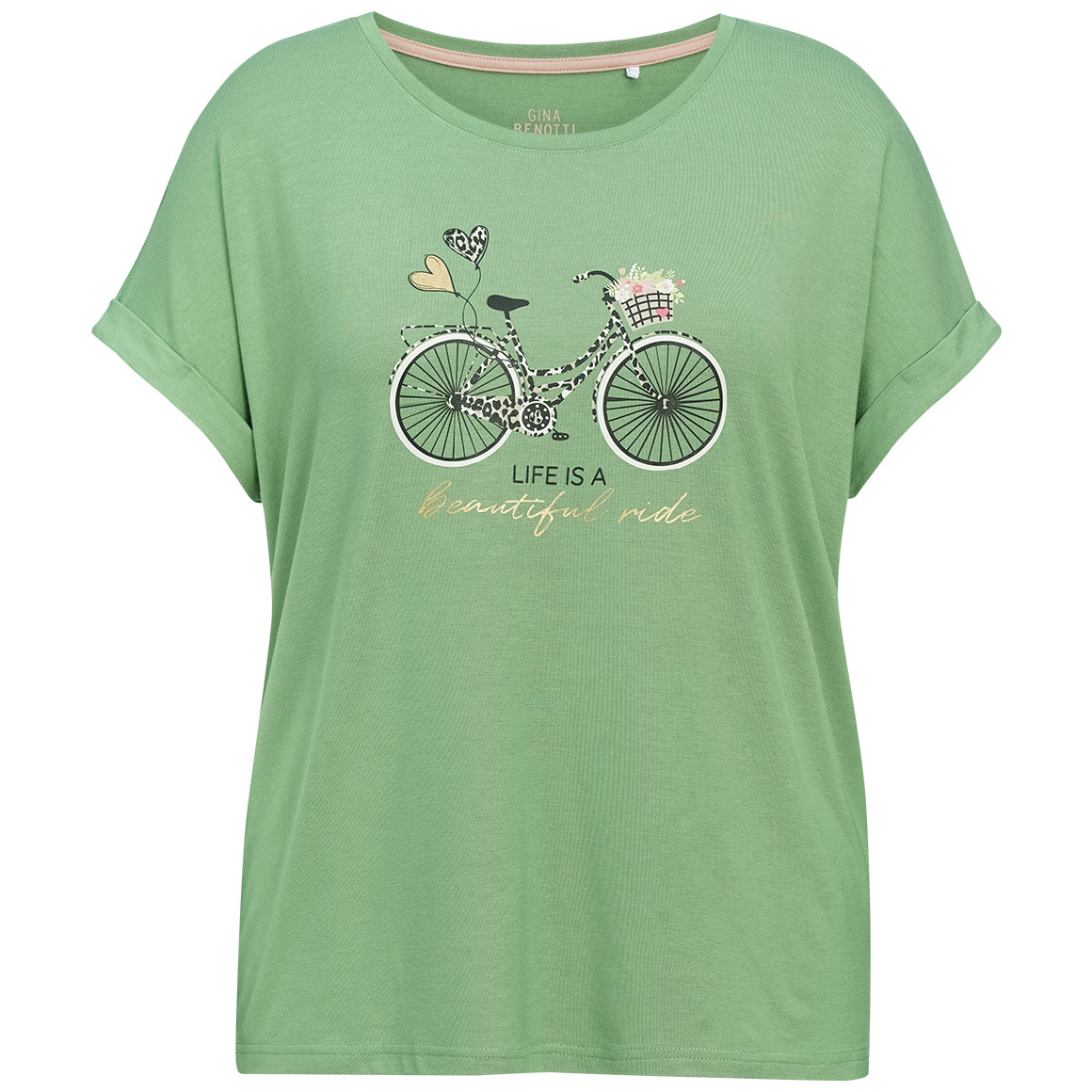 Damen T-Shirt mit überschnittenen Ärmeln