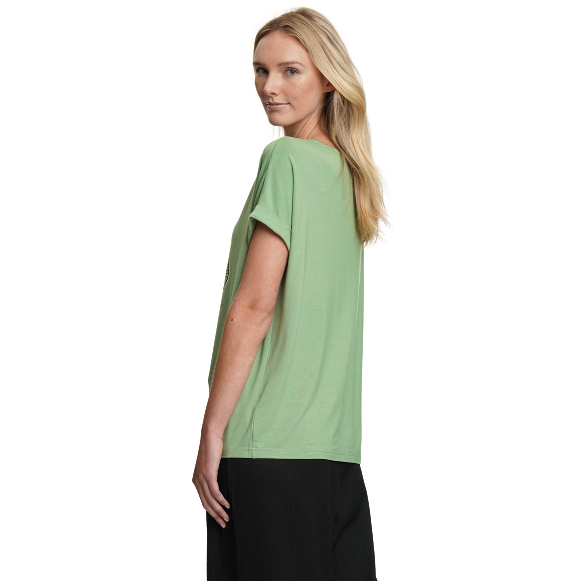 Damen T-Shirt mit überschnittenen Ärmeln