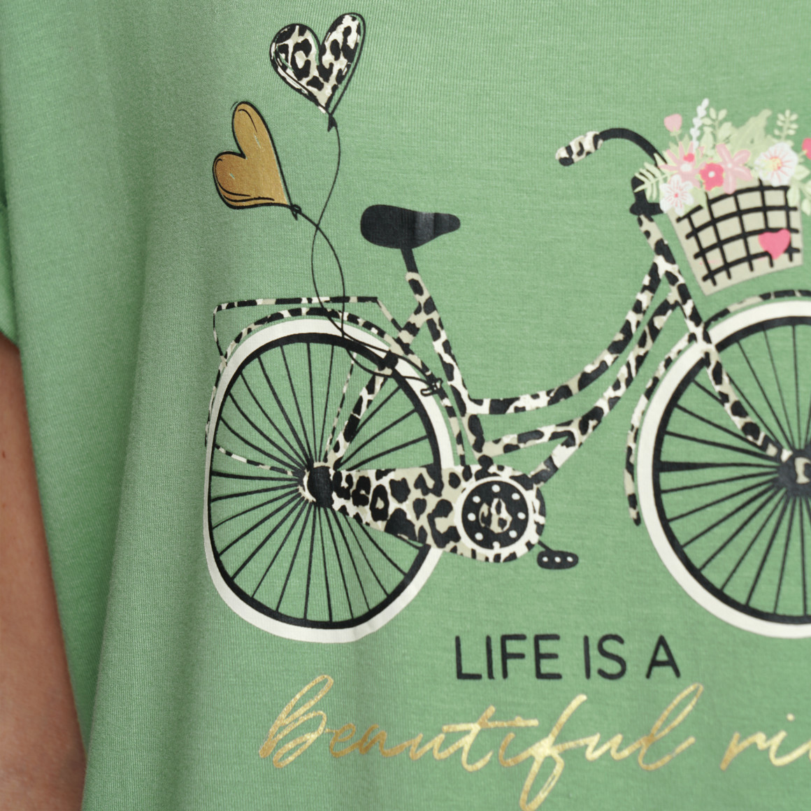 Damen T-Shirt mit überschnittenen Ärmeln