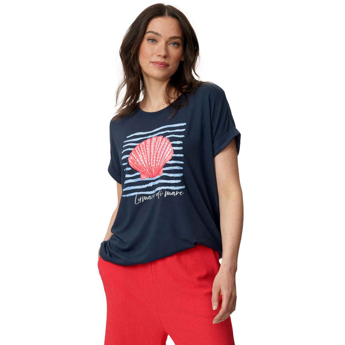 Damen T-Shirt aus Viskose-Mix