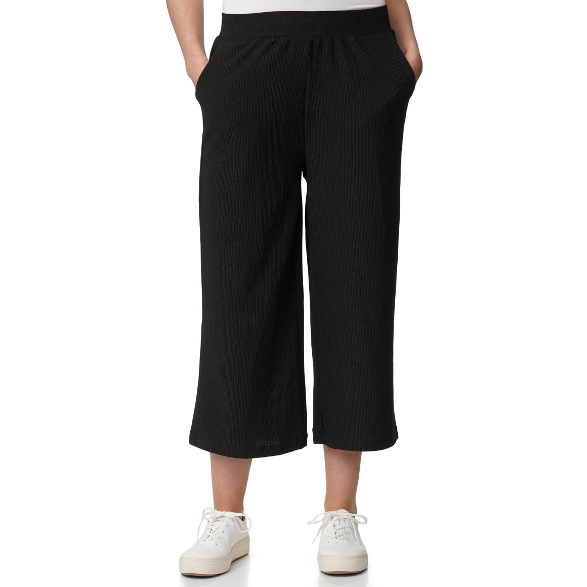 Damen Culotte mit strukturiertem Material