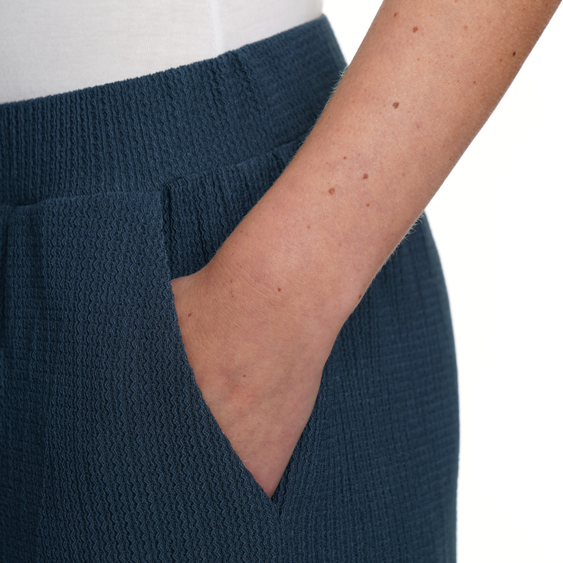 Damen Culotte mit strukturiertem Material