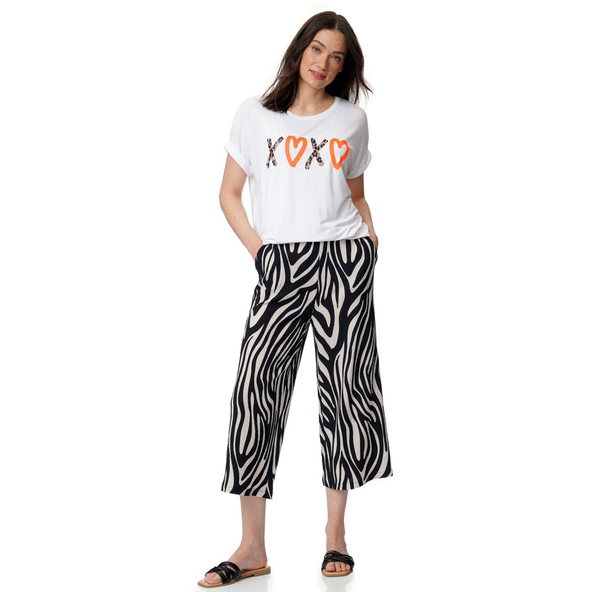 Damen Culotte mit Strukturmuster
