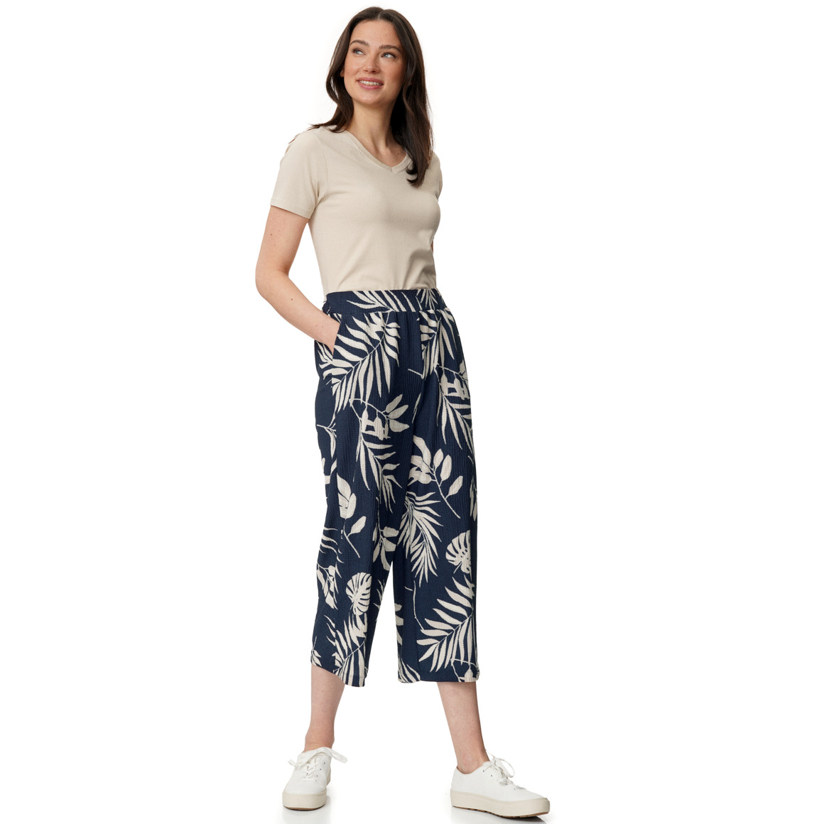 Damen Culotte mit Strukturmuster