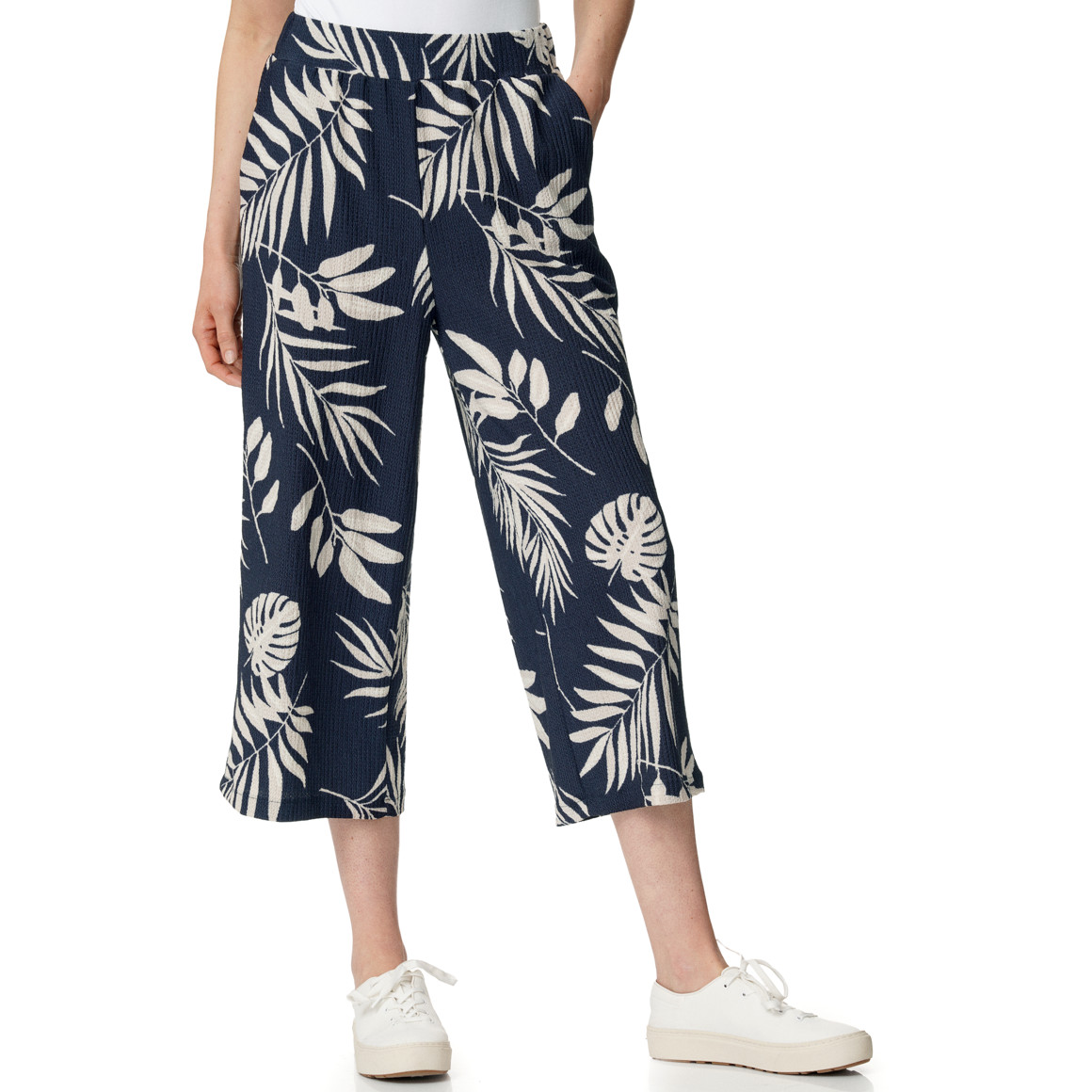 Damen Culotte mit Strukturmuster