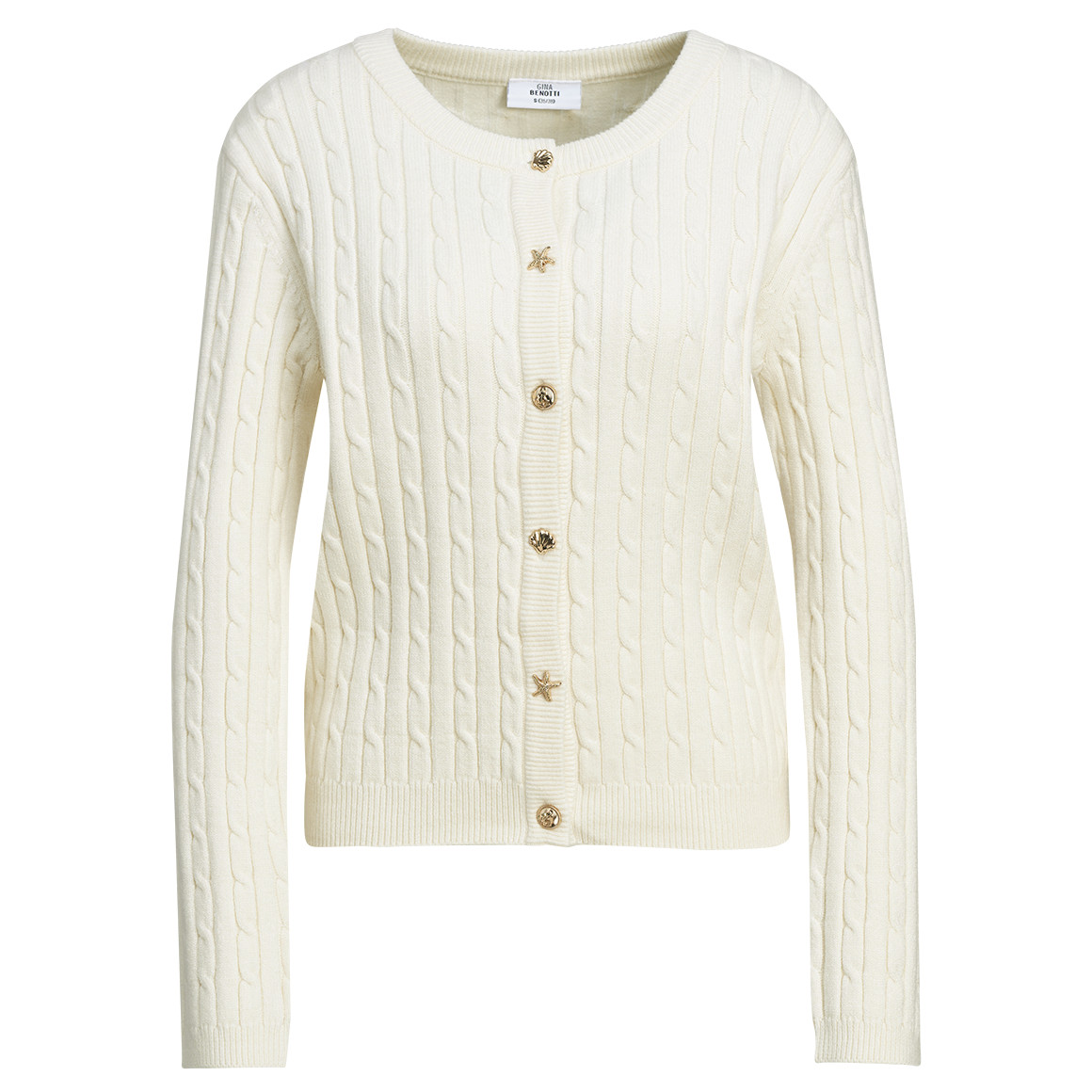 Damen Strickjacke mit Zopfmuster