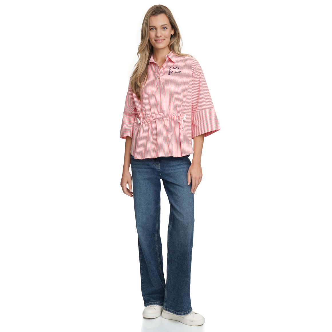 Damen Bluse mit Tunnelzug