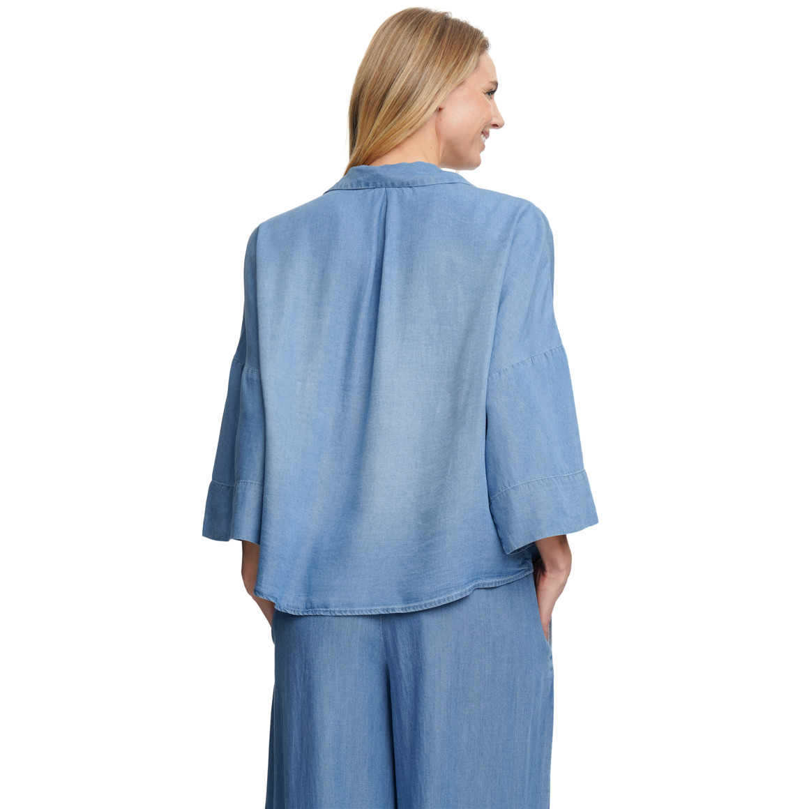 Damen Hemdbluse mit kurzen Ärmeln