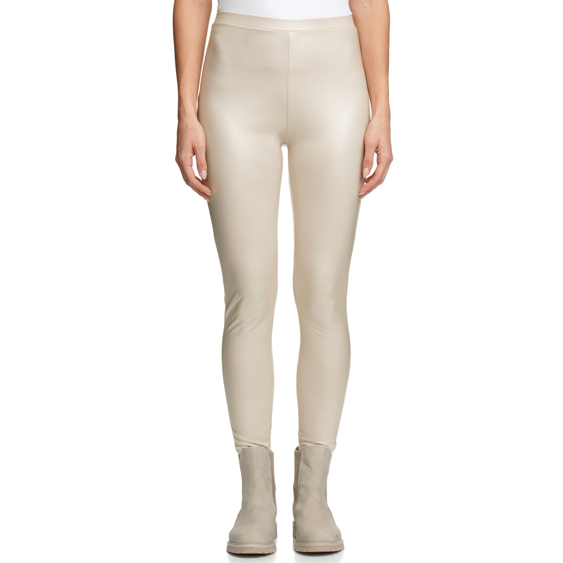 Damen Leggings in Leder-Optik