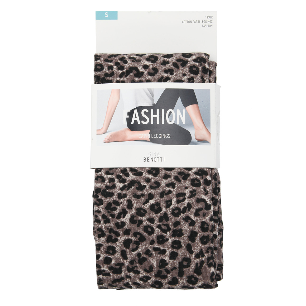 Damen Capri-Leggings mit Leo-Allover